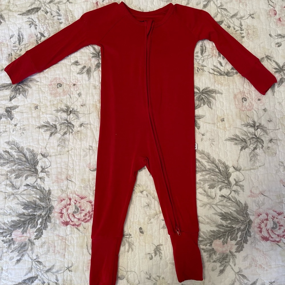 Red Little Sleepies Zippy